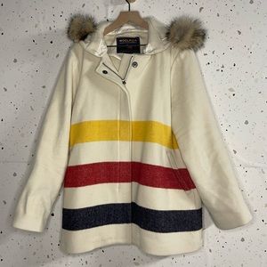 Woolrich Hudson Bay style Italian wool coat